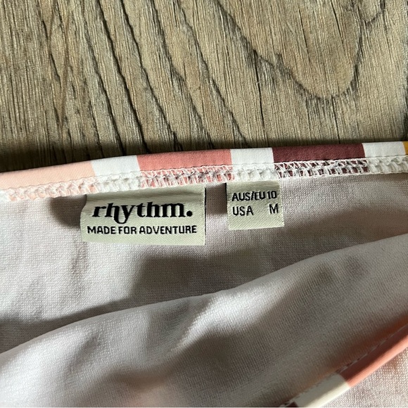 Rhythm Pink and White Striped Swimwear - Picture 3 of 5